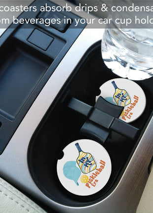 "Pickleball Era" Single Packaged Stone Car Coaster