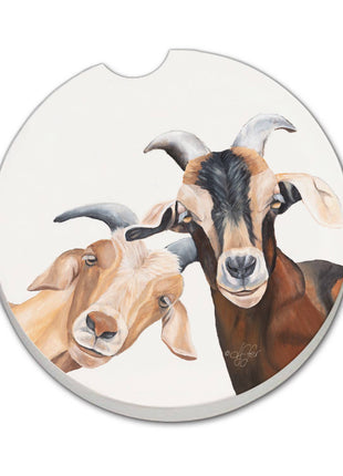 "Goats" Stone Car Coaster  BULK NO PACKAGING