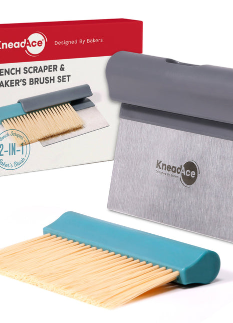 KneadAce Bench Scraper and Baker's Brush
