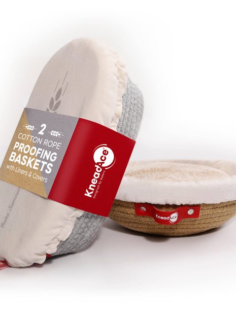 KneadAce Round Cotton Rope Proofing Basket, 10 Inch