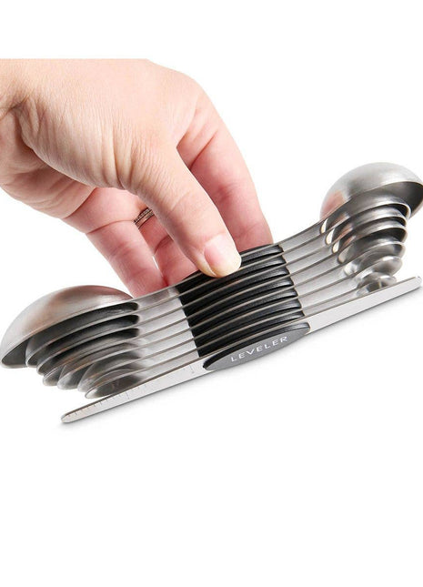 Magnetic Measuring Spoons – Dual-Sided with Leveler