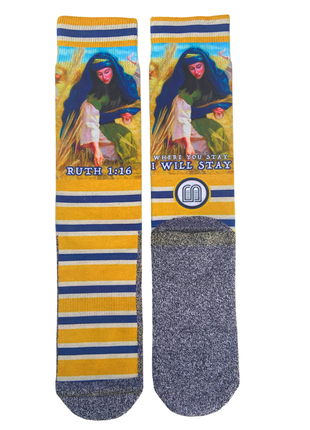 The Ruths (Ruth 1:16) - Christian Scripture Theme Crew Socks