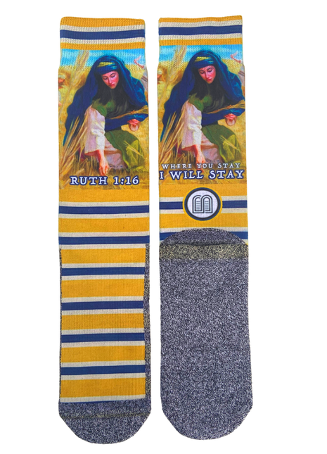 The Ruths (Ruth 1:16) - Christian Scripture Theme Crew Socks
