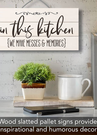 Make Messes & Memories Decorative Pallet Wood Sign 12" x 6"