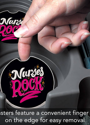 "Nurses Rock" Absorbent Stone Car Coaster 1pk