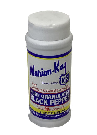 Marion-Kay Pure Granulated Black Pepper, 2.5 oz, Since 1922
