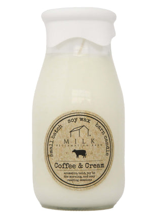 Milk Bottle Candle Coffee & Cream