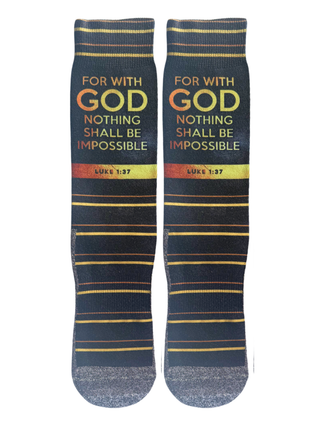 *NEW* Possible With God (Luke 1:37) - Christian Crew Socks
