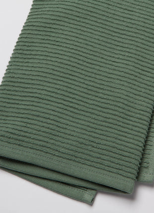 Ripple Elm Green Turkish Cotton Dishtowel