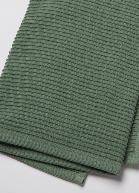 Ripple Elm Green Turkish Cotton Dishtowel