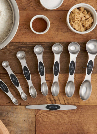 Magnetic Measuring Spoons – Dual-Sided with Leveler
