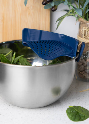 Fox Run Silicone Clip On Pot Strainer, 9” x 3.8” x 2.4”
