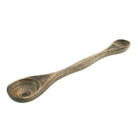 9 inch black pakka wood double measuring spoon by Island Bamboo