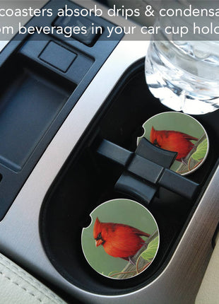 Rail Birds Single Absorbent Stone Car Coaster