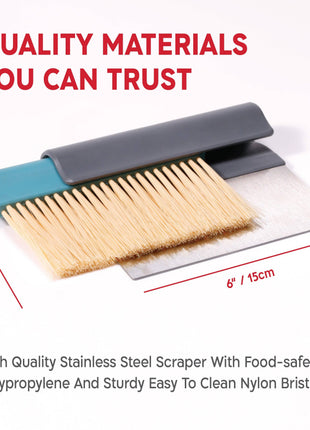 KneadAce Bench Scraper and Baker's Brush