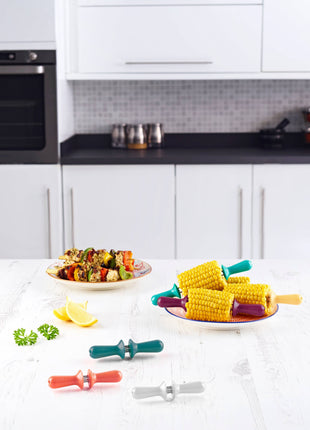 Zyliss Opaque Interlocking Corn Holders, 6 Pairs