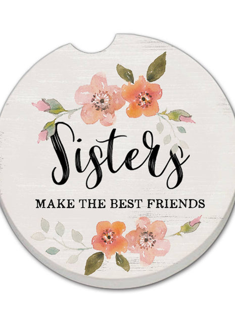 "Sisters" Absorbent Stone Car Coaster 1pk