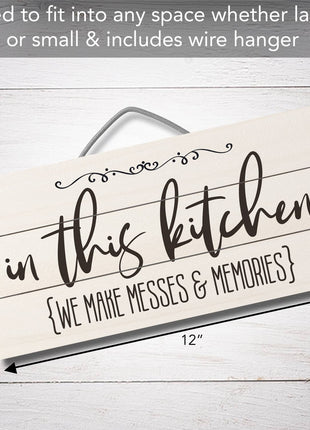 Make Messes & Memories Decorative Pallet Wood Sign 12" x 6"