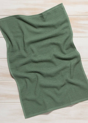 Ripple Elm Green Turkish Cotton Dishtowel