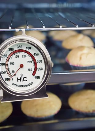 HIC Kitchen Roasting Oven Thermometer, Easy-Read Face, Large 2.5-in