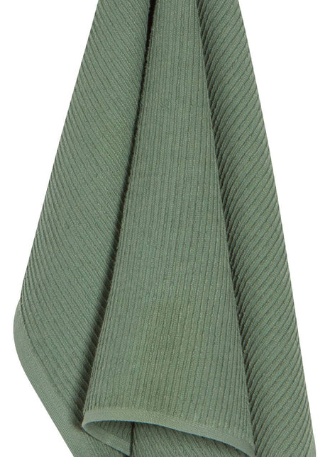 Ripple Elm Green Turkish Cotton Dishtowel