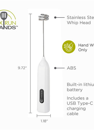 Fox Run Electric Milk Frother for Lattes, Matcha and Coffee