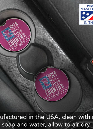 "Country Girl" Absorbent Stone Car Coaster 1pk