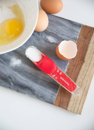 KitchenArt Adjust-A-Tablespoon, Plastic, Red, 1.25" x 6.25"