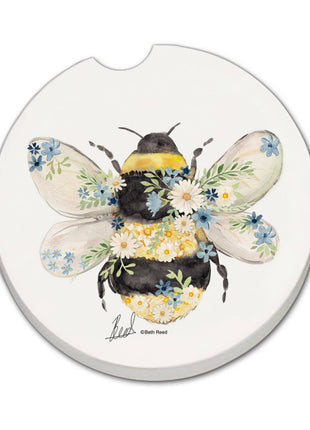 "Beautiful Bee" Stone Car Coaster  BULK NO PACKAGING