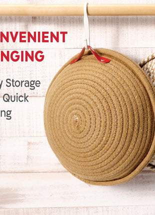 Single Round Cotton Rope Proofing Basket Solid 9"