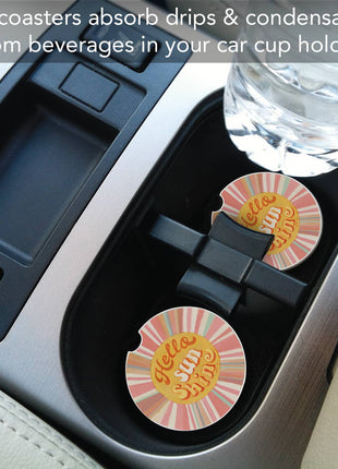 Hello Sun Absorbent Stone Car Coaster Bulk-NO PACKAGING