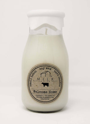 Milk Bottle Candle Welcome Home