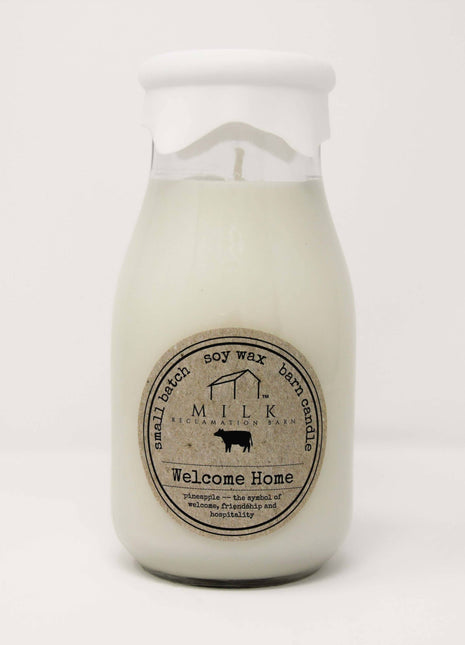 Milk Bottle Candle Welcome Home
