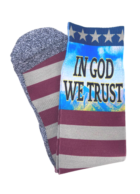 In God We Trust Christian Crew Socks