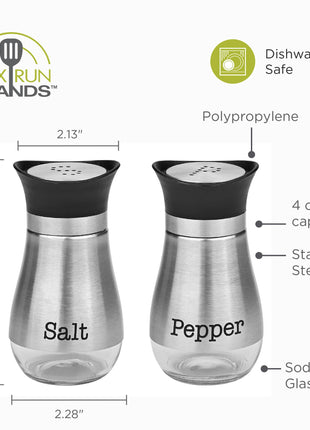 Fox Run Modern Salt and Pepper Shakers, Set of 2