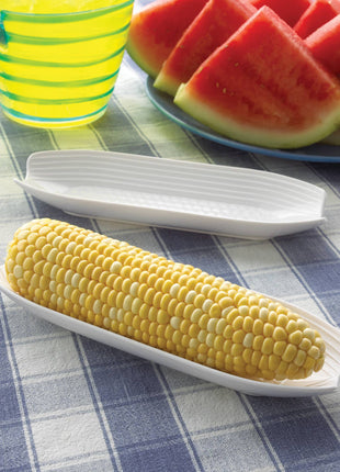 Fox Run Corn on the Cob Dish, Set of 2, 3" x 8.5"