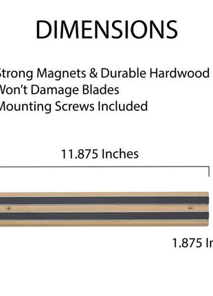 HIC Kitchen Magnetic Knife And Tool Storage Bar, Wood