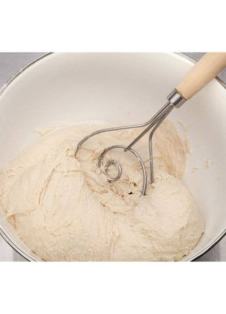 Dough Whisk – 12in Stainless Steel Bread & Batter Mixer
