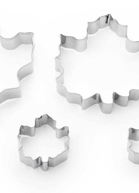Fox Run Maple Leaf Cookie Cutters, 5 piece, Silver