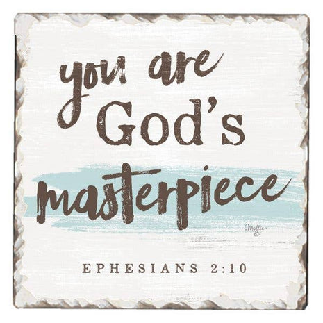 Masterpiece Single Absorbent Stone Tumbled Tile Coaster