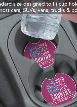 "Country Girl" Absorbent Stone Car Coaster 1pk