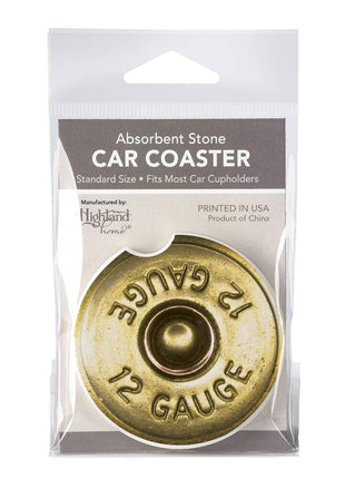 Shotgun Shell Absorbent Stone Car Coaster 1 Pk