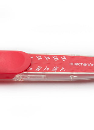 KitchenArt Adjust-A-Tablespoon, Plastic, Red, 1.25" x 6.25"
