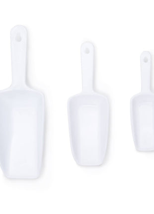 Fox Run 3 Piece Scoop Set, White
