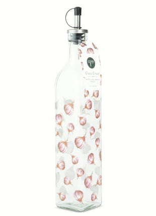 500ml Printed Glass Cruet - Garlic