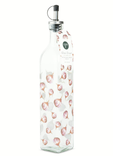 500ml Printed Glass Cruet - Garlic
