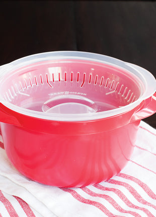 Nordic Ware Multi Boiler Microwave Cooker with Strainer Lid, 5.5-Cup Capacity