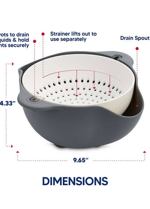 HIC Rinse and Drain Colander Bowl