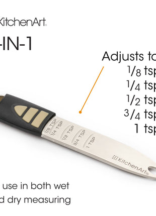 KitchenArt Pro Adjust-A-Teaspoon, Satin, 0.5" x 1" x 6"