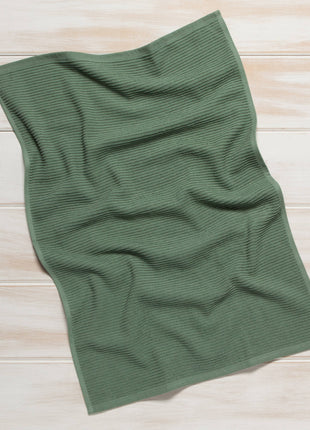 Ripple Elm Green Turkish Cotton Dishtowel